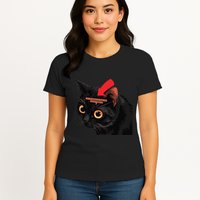 Full Of Paranoid Delusions And Violent Funny Meme Cat Womens T-Shirt