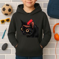Full Of Paranoid Delusions And Violent Funny Meme Cat Kids Hoodie