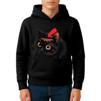 Full Of Paranoid Delusions And Violent Funny Meme Cat Kids Hoodie
