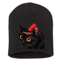Full Of Paranoid Delusions And Violent Funny Meme Cat Short Acrylic Beanie