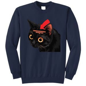 Full Of Paranoid Delusions And Violent Funny Meme Cat Tall Sweatshirt