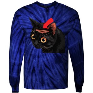 Full Of Paranoid Delusions And Violent Funny Meme Cat Tie-Dye Long Sleeve Shirt