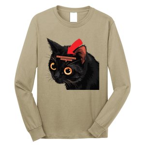 Full Of Paranoid Delusions And Violent Funny Meme Cat Long Sleeve Shirt