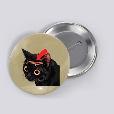 Full Of Paranoid Delusions And Violent Funny Meme Cat Button