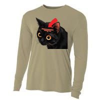 Full Of Paranoid Delusions And Violent Funny Meme Cat Cooling Performance Long Sleeve Crew