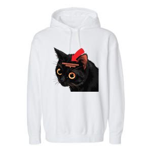 Full Of Paranoid Delusions And Violent Funny Meme Cat Garment-Dyed Fleece Hoodie