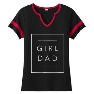 Father of Proud New Dad Daughter Fathers Day Gift Ladies Halftime Notch Neck Tee