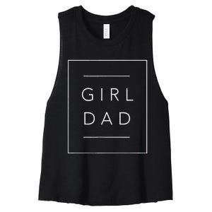 Father of Proud New Dad Daughter Fathers Day Gift Women's Racerback Cropped Tank