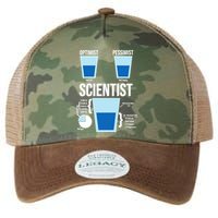 Funny Optimist Pessimist Scientist Legacy Tie Dye Trucker Hat