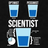 Funny Optimist Pessimist Scientist Ladies PosiCharge Tri-Blend Wicking Tank
