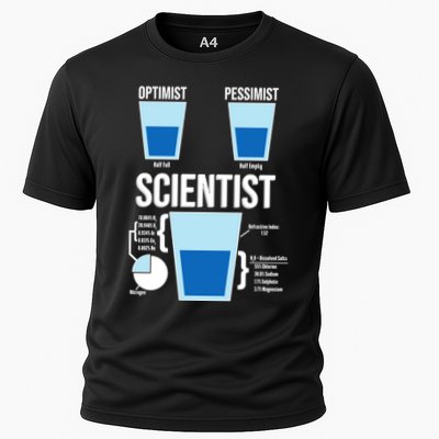 Funny Optimist Pessimist Scientist Performance Shirt