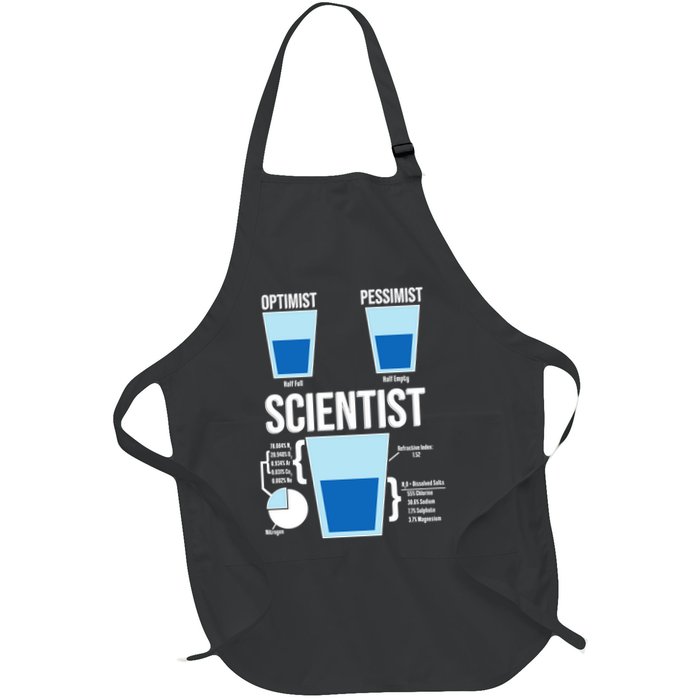 Funny Optimist Pessimist Scientist Apron