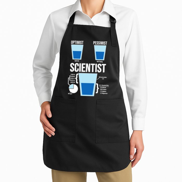 Funny Optimist Pessimist Scientist Apron