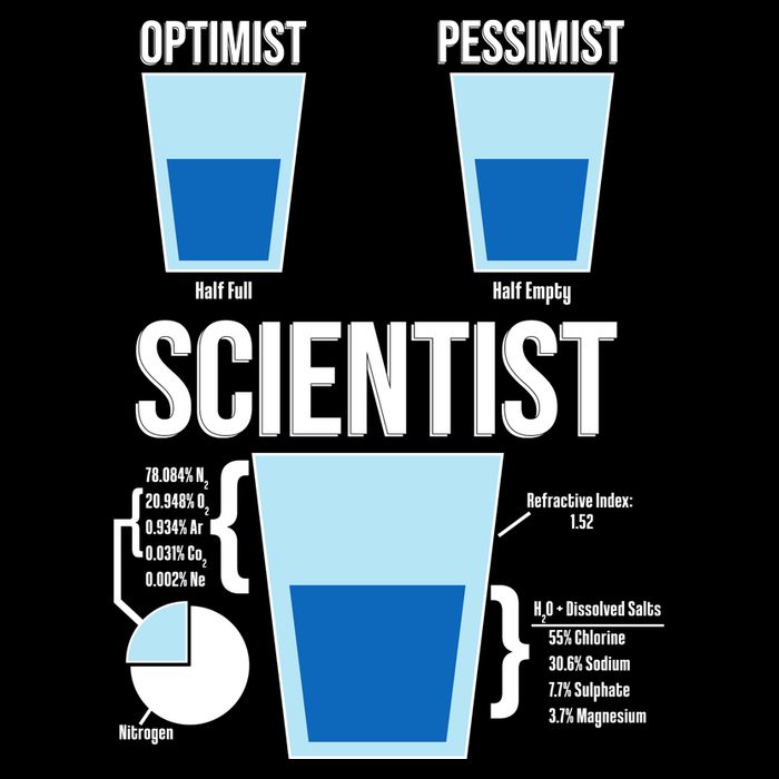 Funny Optimist Pessimist Scientist Impact Tech Backpack