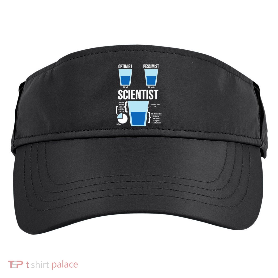 Funny Optimist Pessimist Scientist Adult Drive Performance Visor