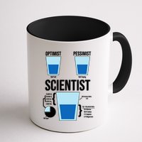 Funny Optimist Pessimist Scientist Mug