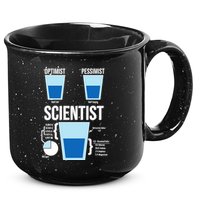 Funny Optimist Pessimist Scientist 15oz Campfire Ceramic Mug