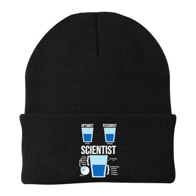 Funny Optimist Pessimist Scientist Beanie