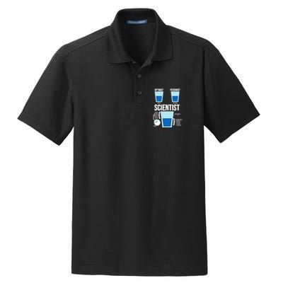 Funny Optimist Pessimist Scientist Dry Zone Grid Polo