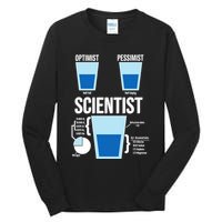 Funny Optimist Pessimist Scientist Tall Long Sleeve T-Shirt