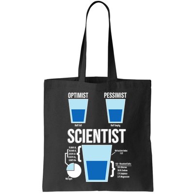 Funny Optimist Pessimist Scientist Bag