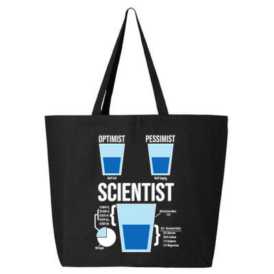 Funny Optimist Pessimist Scientist 25L Jumbo Tote