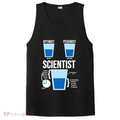 Funny Optimist Pessimist Scientist PosiCharge Competitor Tank