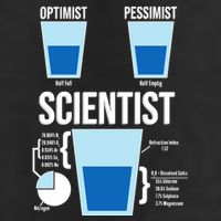 Funny Optimist Pessimist Scientist Trucker Hat