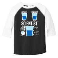 Funny Optimist Pessimist Scientist Toddler Fine Jersey T-Shirt