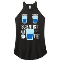 Funny Optimist Pessimist Scientist Women's Perfect Tri Rocker Tank