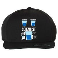 Funny Optimist Pessimist Scientist Wool Snapback Cap