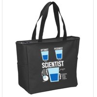 Funny Optimist Pessimist Scientist Zip Tote Bag