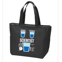 Funny Optimist Pessimist Scientist Zip Tote Bag