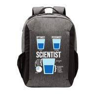 Funny Optimist Pessimist Scientist Vector Backpack