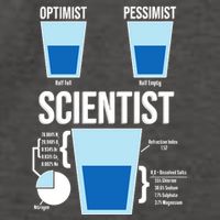 Funny Optimist Pessimist Scientist Vector Backpack