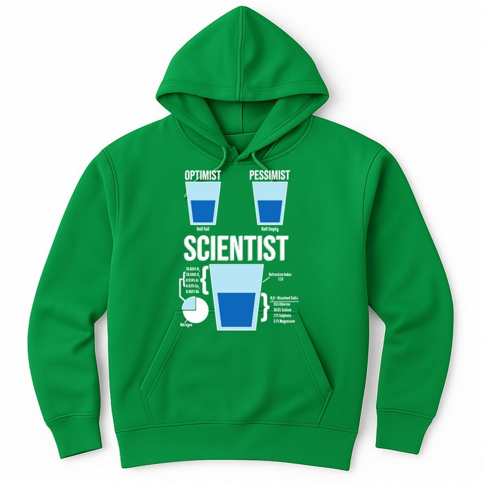 Funny Optimist Pessimist Scientist Hoodie