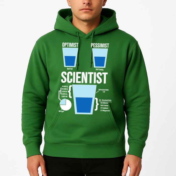 Funny Optimist Pessimist Scientist Hoodie