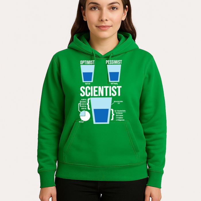 Funny Optimist Pessimist Scientist Hoodie