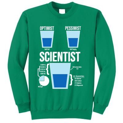 Funny Optimist Pessimist Scientist Sweatshirt