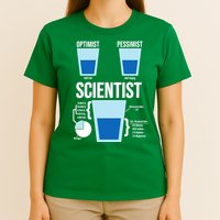 Funny Optimist Pessimist Scientist T-Shirt