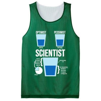 Funny Optimist Pessimist Scientist Mesh Reversible Basketball Jersey Tank