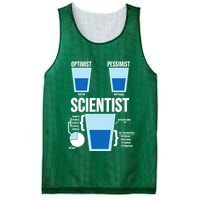 Funny Optimist Pessimist Scientist Mesh Reversible Basketball Jersey Tank