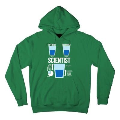 Funny Optimist Pessimist Scientist Tall Hoodie