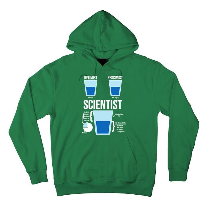 Funny Optimist Pessimist Scientist Tall Hoodie