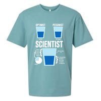 Funny Optimist Pessimist Scientist Sueded Cloud Jersey T-Shirt