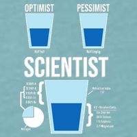 Funny Optimist Pessimist Scientist Sueded Cloud Jersey T-Shirt