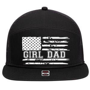 Father Of Proud New Dad Fathers Day Gift 7 Panel Mesh Trucker Snapback Hat