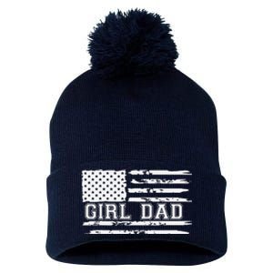 Father Of Proud New Dad Fathers Day Gift Pom Pom 12in Knit Beanie