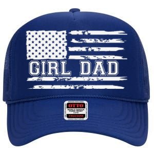 Father Of Proud New Dad Fathers Day Gift High Crown Mesh Back Trucker Hat