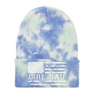 Father Of Proud New Dad Fathers Day Gift Tie Dye 12in Knit Beanie